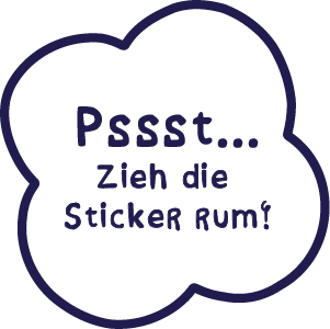 Ziehe die Aufkleber um die Blume herum